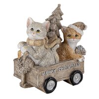 6PR4635 Clayre & Eef Figur Wagen Merry Christmas mit...