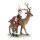 6PR4672 Clayre & Eef Figur Winterkinder auf Rentier 22 cm Polyresin Weihnachtsdekoration