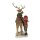 6PR4672 Clayre & Eef Figur Winterkinder auf Rentier 22 cm Polyresin Weihnachtsdekoration