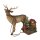 6PR3909 Clayre & Eef Figur Hirsch mit Geschenkeschlitten braun Polyresin Weihnachtsdeko