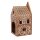 6CE1745 Clayre & Eef Teelichthalter Lebkuchenhaus Porzellan Haus braun Teelicht 7x7x15cm