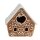 6CE1743 Clayre & Eef Teelichthalter Lebkuchenhaus Porzellan Haus braun Teelicht 9x7x8cm