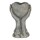 6TE0318S Clayre & Eef Blumentopf Herz Innenblumentopf 16 x 10 x 26 cm grau Stein