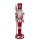 5PR0125 Clayre & Eef Große Standfigur Nussknacker / Soldat Polyresin 61 cm rot/weiß