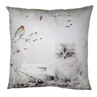 KT021.322 Clayre & Eef Kissenbezug Katze 45 x 45 cm...