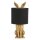 6LMC0013GO Clayre & Eef Tischlampe Hasenlampe Polyresin 43 Gold/Schwarz