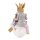 6PR3863 Clayre & Eef Figur Hasenpaar Kaninchen auf Osterei violett/weiss Osterdeko