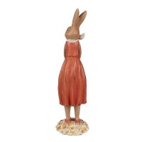 6PR5036 Clayre & Eef Figur Hase Häsin 33 cm orange Polyresin Osterdeko