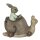 6PR3302 Clayre & Eef Spardose Hase im Schneckenauto braun/grau Polyresin Osterdeko