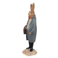 6PR5037 Clayre & Eef Figur Hase 34 cm blau Polyresin...