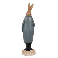 6PR5037 Clayre & Eef Figur Hase 34 cm blau Polyresin Osterdeko