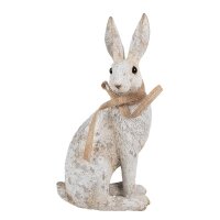 6PR5152 Clayre & Eef Figur Hase mit Schleife 26 cm...