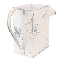 6y4761 Clayre & Eef Dekoration Gießkanne Eisen Giesskanne beige/weiss 31 x 9 x 17 cm