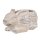 6TE0543 Clayre & Eef Blumentopf Kaninchen Hase 30x17x13 cm beige Stein