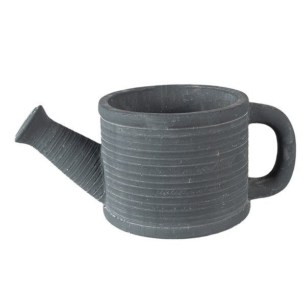 6TE0484 Clayre & Eef Blumentopf Giesskanne Pflanztopf 7 x 15 x 11 cm grau Stein