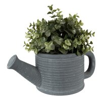 6TE0484 Clayre & Eef Blumentopf Giesskanne Pflanztopf 7 x 15 x 11 cm grau Stein