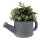 6TE0484 Clayre & Eef Blumentopf Giesskanne Pflanztopf 7 x 15 x 11 cm grau Stein